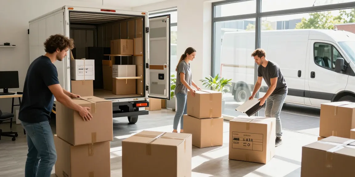 Umzugsunternehmen Ludwigshafen - Professionelle Umzugshelfer packen Umzugskartons und Möbel für einen stressfreien Umzug.