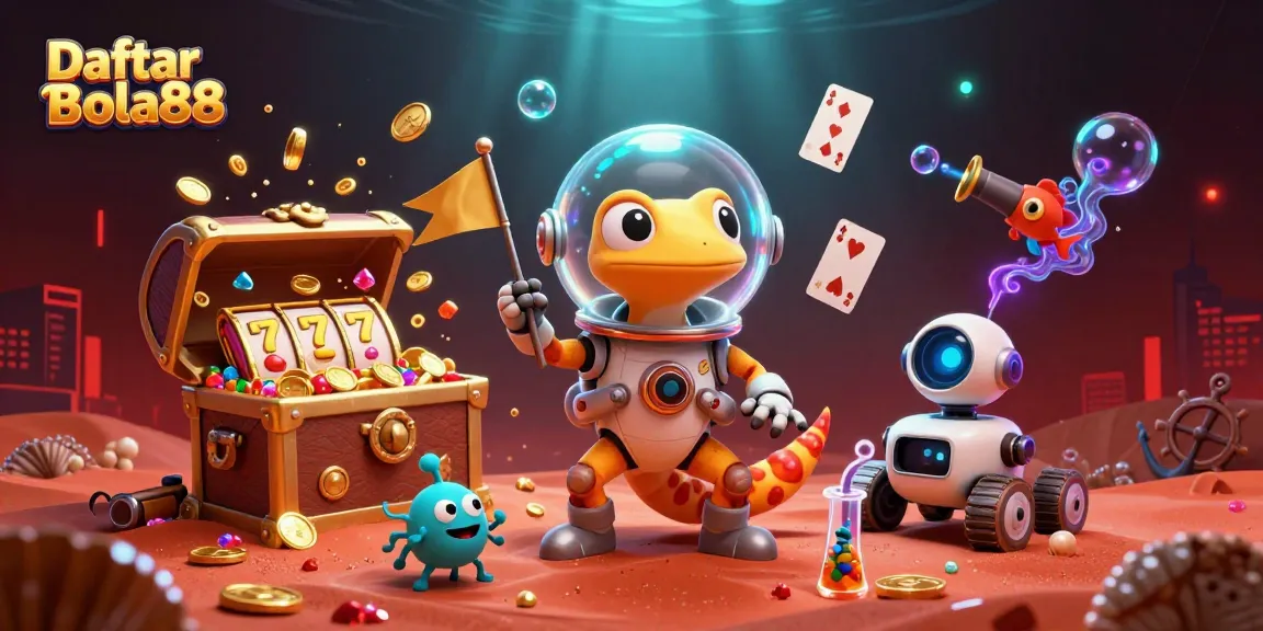 Experience winning strategies with Daftar Bola88 in a vibrant 3D casino-themed scene.