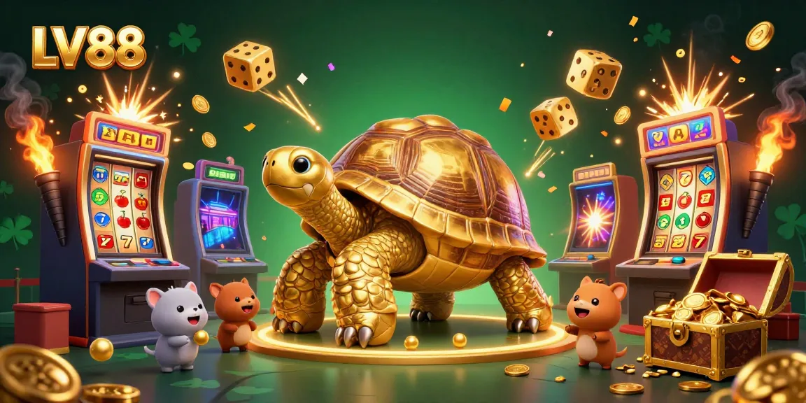 Experience the excitement of winning at LV88 with animated golden casino elements!