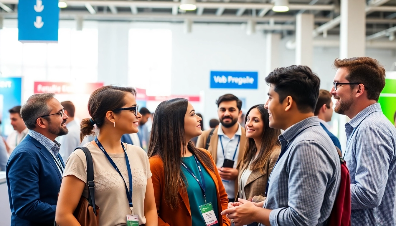 Stellenangebote auf einem Jobmesse mit vielfältigen Teilnehmern in einem professionellen Umfeld