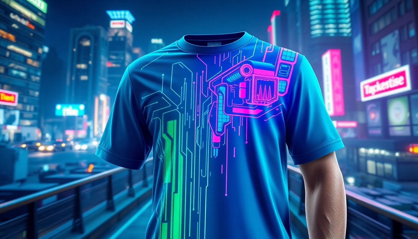 Ein Blick auf fesselnde cyberware shirt designs für moderne Fashion-Enthusiasten