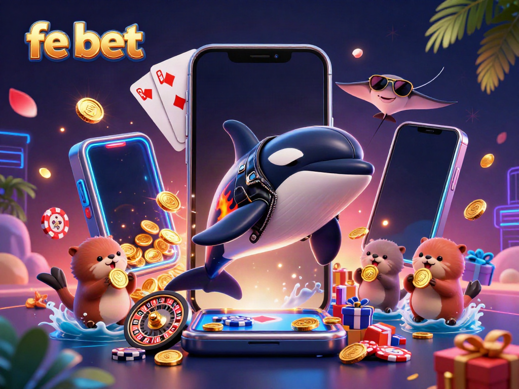Engage with fe bet's thrilling casino adventure featuring playful characters and vibrant game elements.