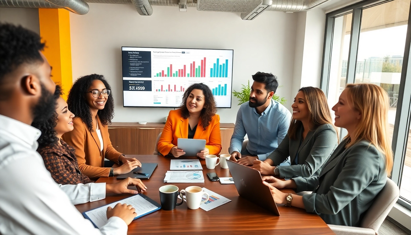 Zusammenarbeit im Vertriebsteam in einem hellen Büro, das die Bedeutung einer Fokusseite für die Rekrutierung betont.