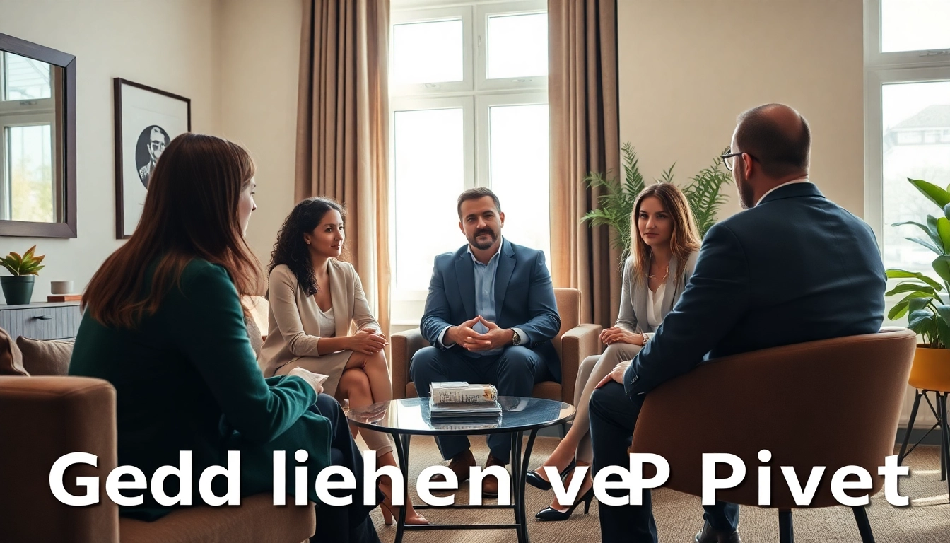 Beratung über Geld leihen von Privat in einer einladenden Büroumgebung mit fachkundigen Beratern.