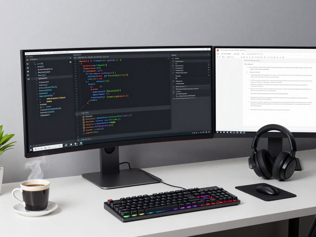 "Iptv reseller software development workspace showcasing modern technology and cloud computing."