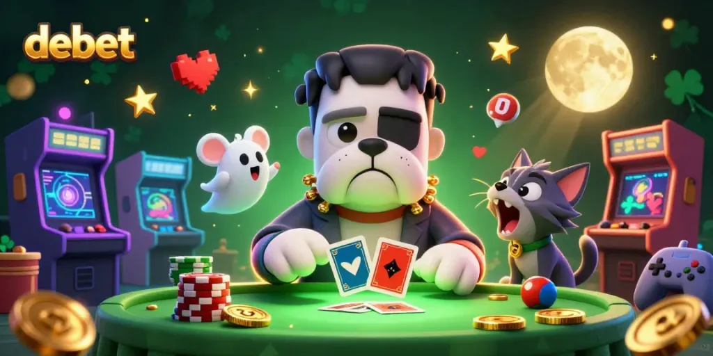 Engage with debet as the monster dealer brings excitement to the casino table.