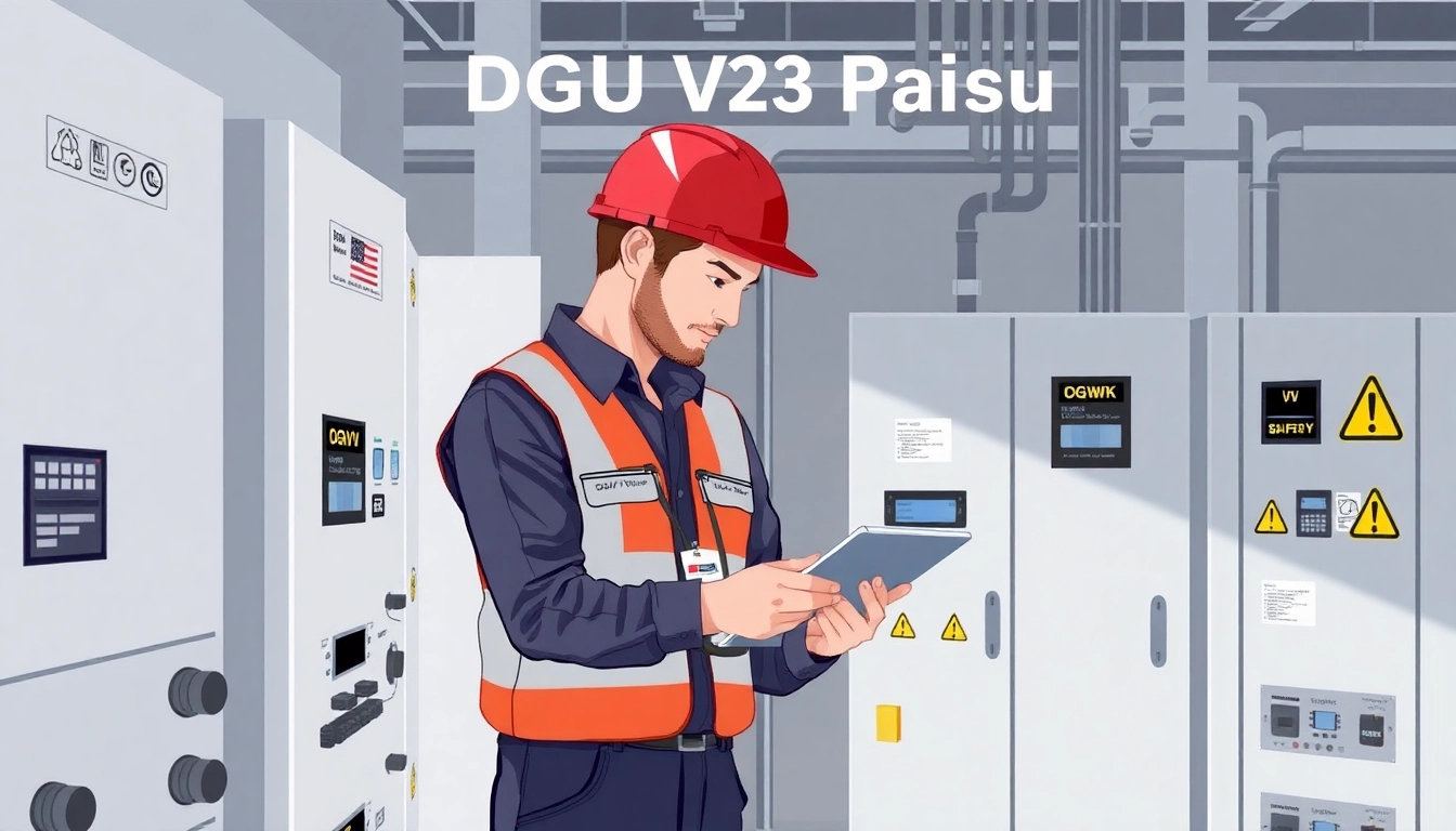 Technician conducting a DGUV V3 Prüfung for electrical safety inspection in a workplace environment.