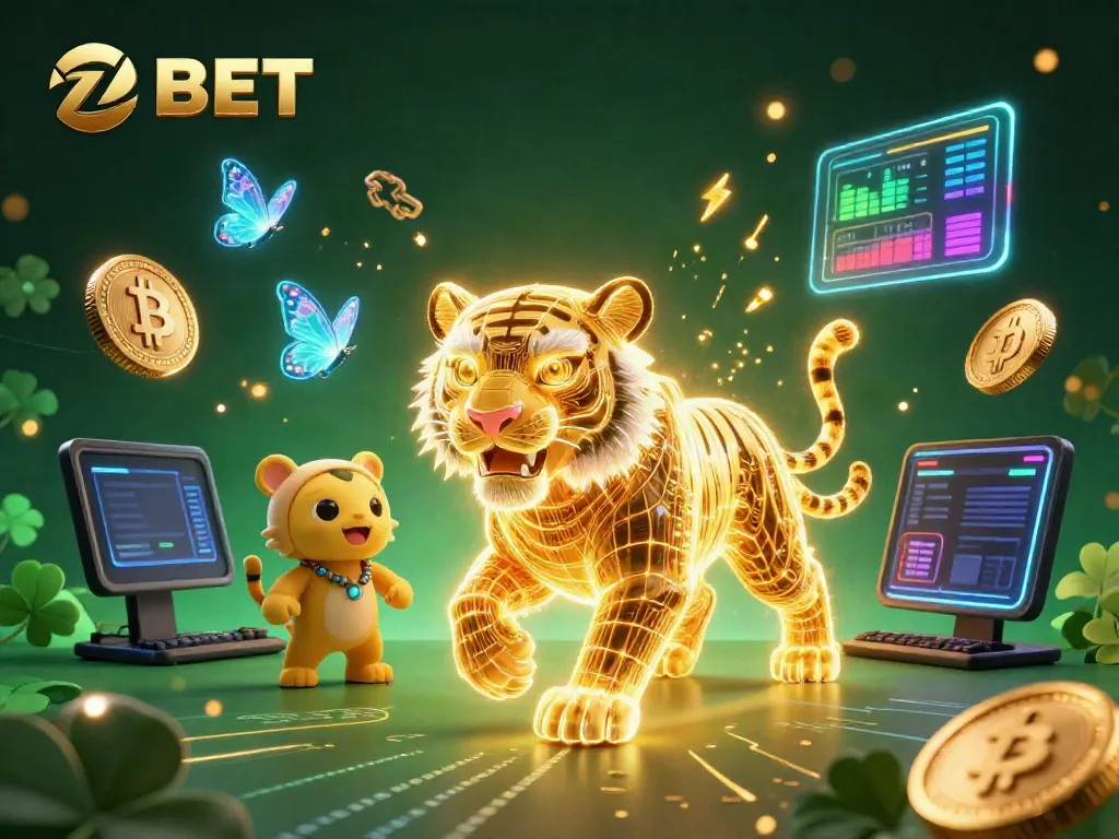 Engage with ZBET's vibrant digital casino world featuring unique characters and crypto elements.