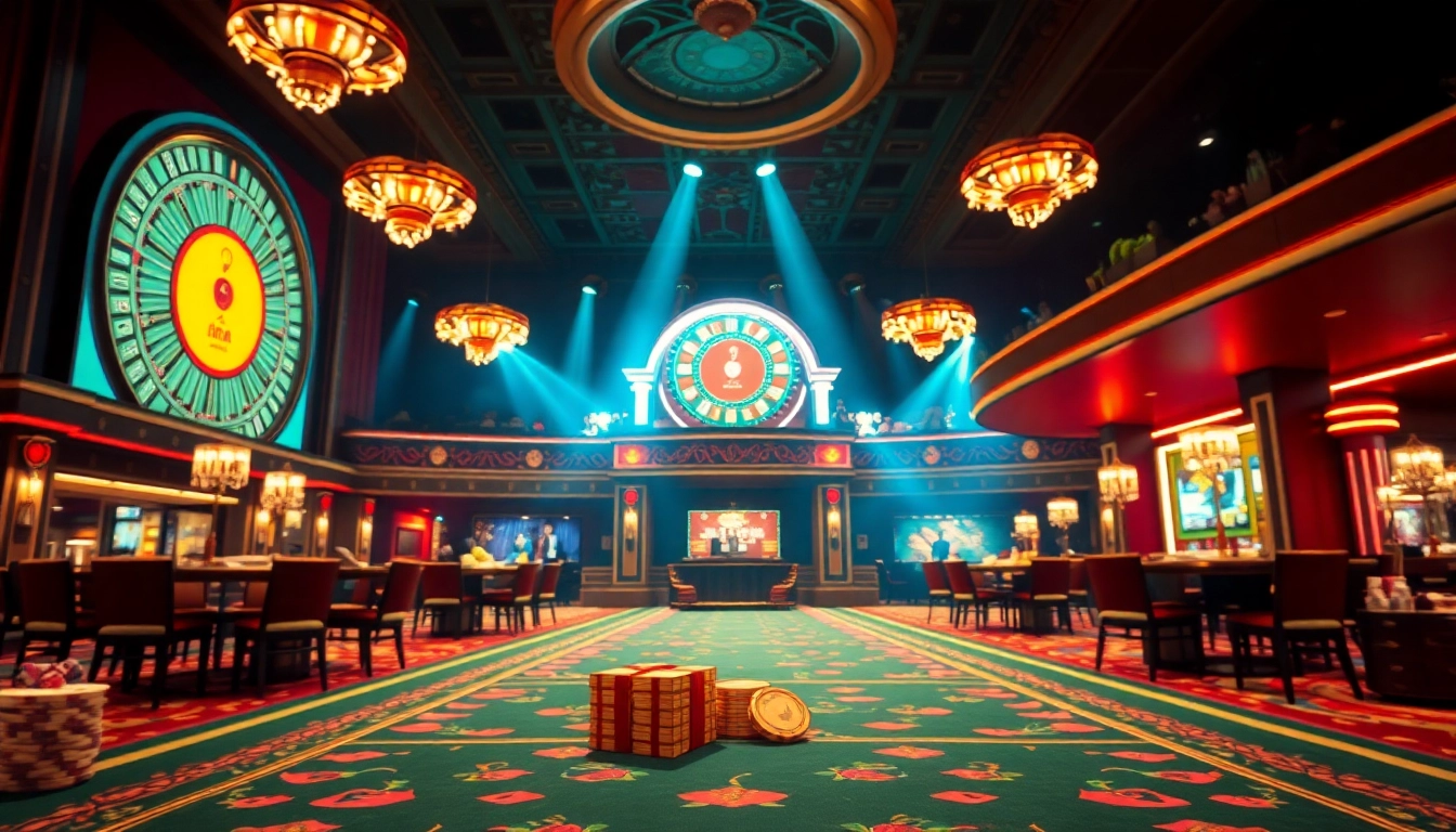 Spiele aufregende Spiele im online casino ohne oasis mit bunten Lichtspielen und lebendiger Atmosphäre.
