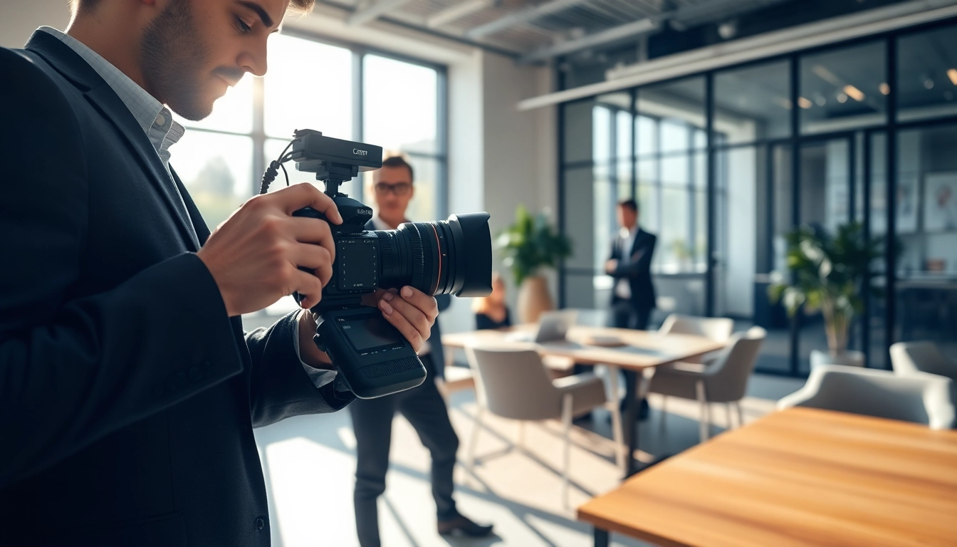 Businessfotograf München bei einer Fotosession im urbanen Büro für Teamfotos.