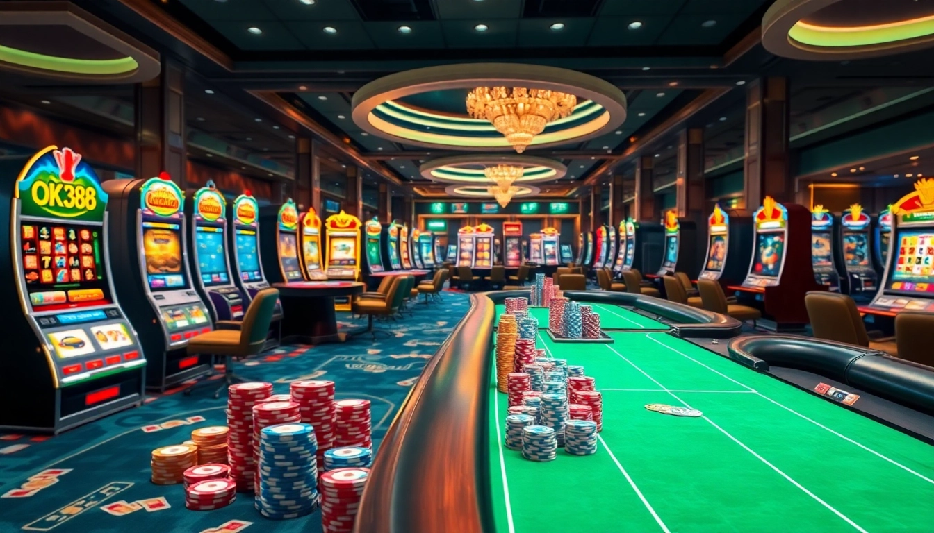 Experience thrilling gameplay at OK8386 Casino with vibrant tables and exciting slot machines.