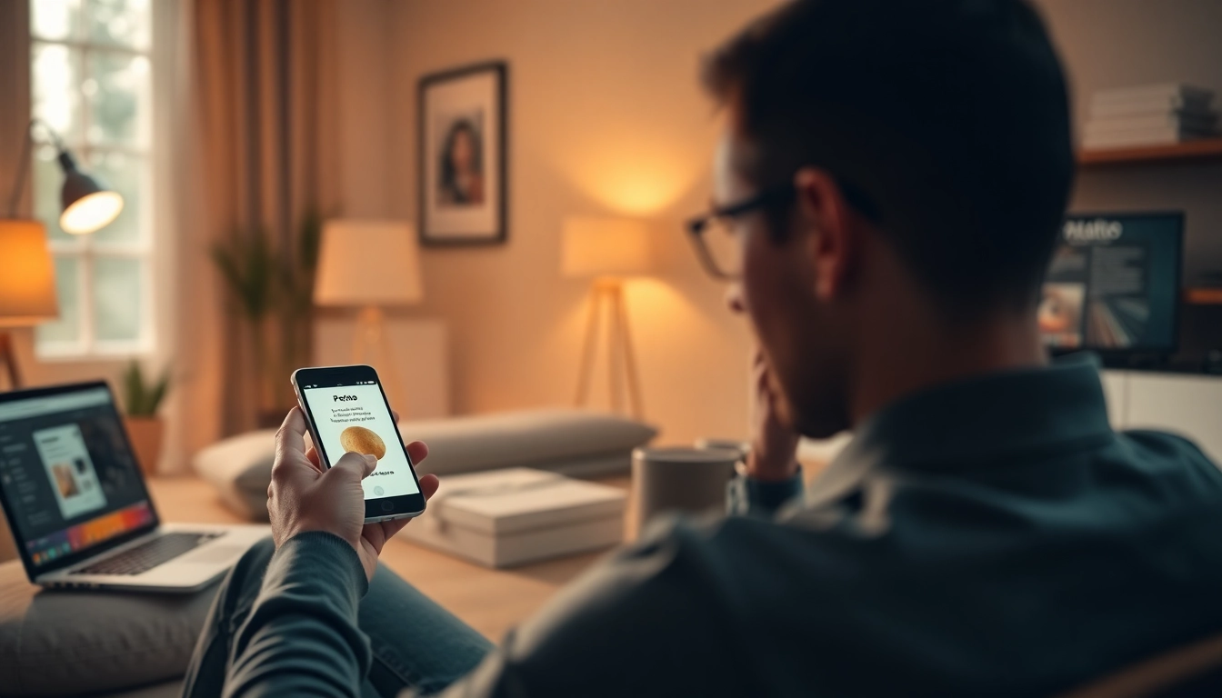 Potato下载 on a smartphone focusing on secure communication features in a cozy environment.