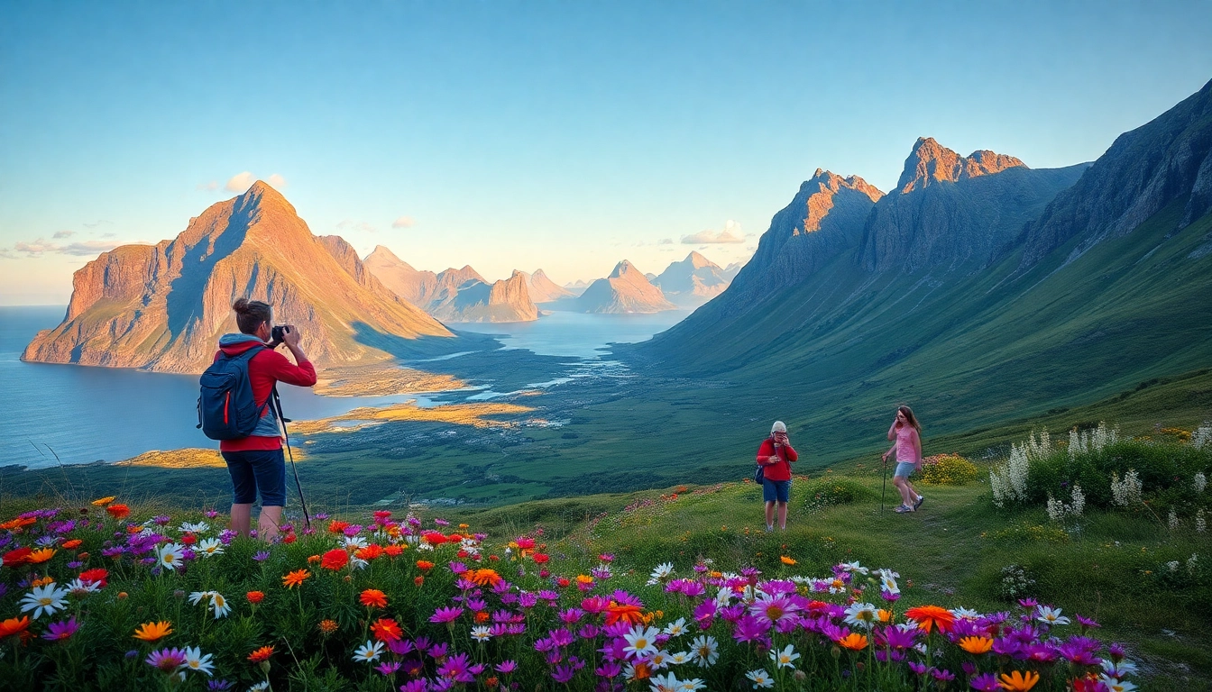 Atemberaubende Sommerlandschaft auf den Lofoten, Norwegen, mit Fokus auf Familienabenteuer im Urlaub in Skandinavien.