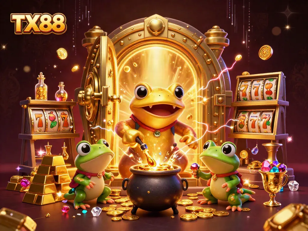 Experience the thrill at TX88, where golden treasures and vibrant casino games collide in an enchanting setting.