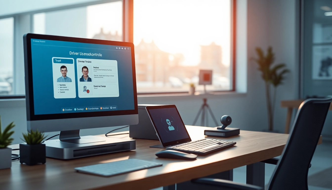Effizienter Prozess der digitalen Führerscheinkontrolle dargestellt mit moderner Technologie und sicherem Datenmanagement - digitale Führerscheinkontrolle.