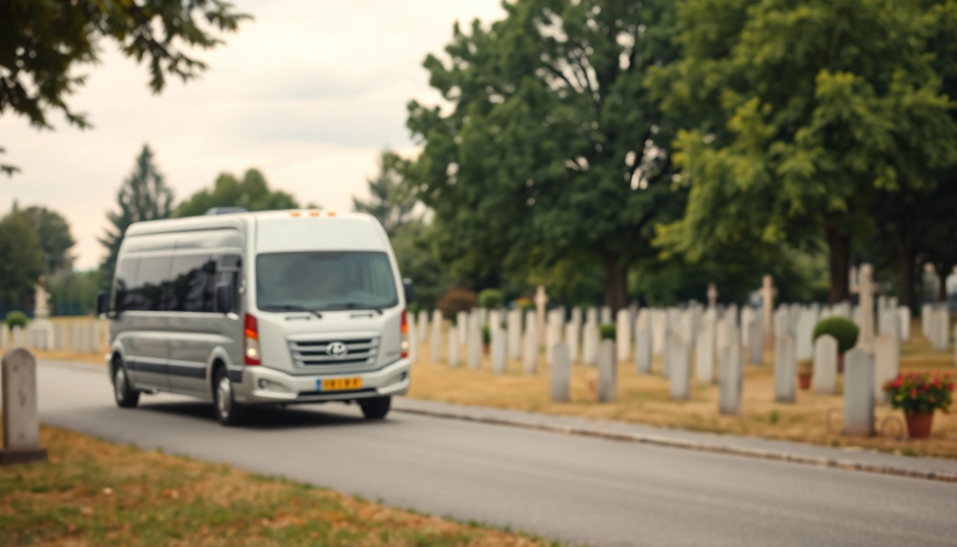 Transport umrlih uz poštovanje i pažnju, dostojanstvo transportne usluge prikazano u mirnom okruženju.