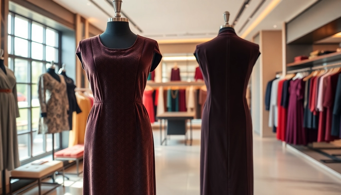 Alvionz showcases stunning luxury fashion in a beautifully designed boutique interior.