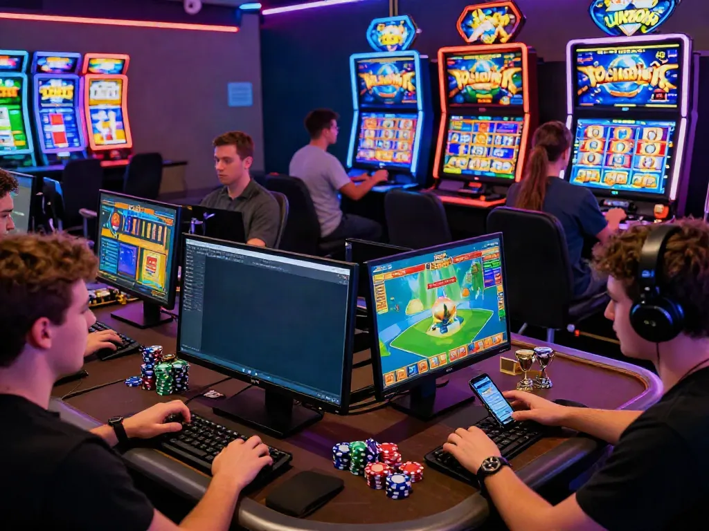 Engaged players enjoying diverse games at UK88, showcasing the vibrant online gambling experience.