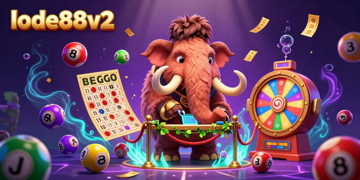 Join the excitement with lode88v2's colorful lottery scene featuring engaging characters and vibrant game elements.