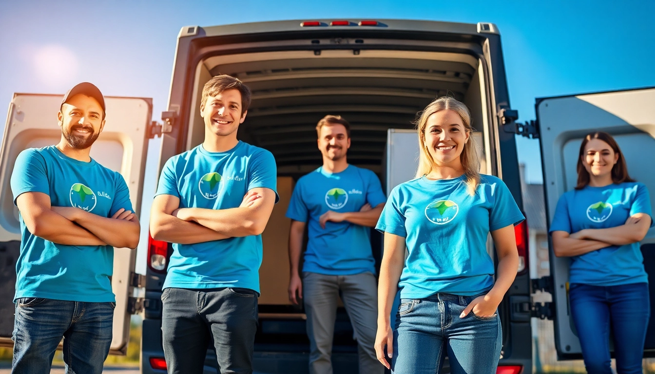 Professionelles Umzugsunternehmen im Saarland mit freundlichen Helfern, die Möbel verladen.