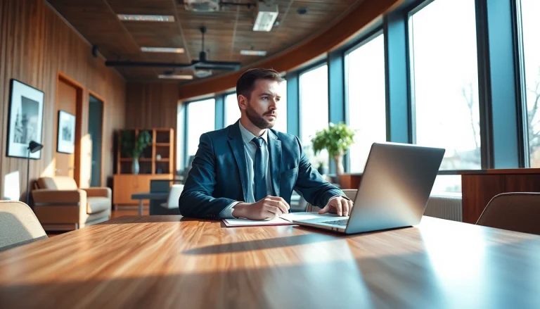 Engagierter Headhunter Nürnberg berät Kandidaten in modernem Büro.