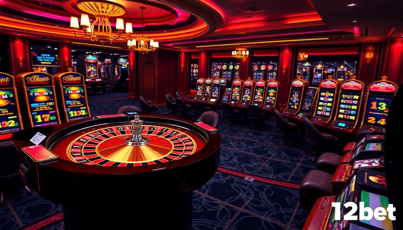 Engaging view of the 12bet online casino interface highlighting exciting table games and virtual slots.