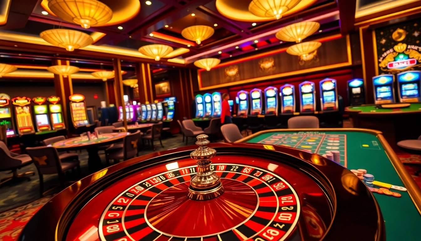 Experience the thrill of winning at https://88aaa.fit/ with this luxurious casino scene featuring a roulette wheel.