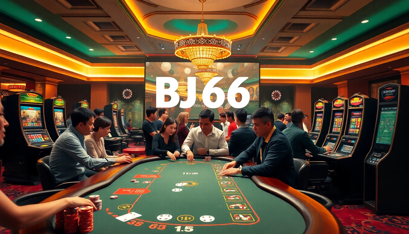 Experience thrilling gameplay at BJ66, with live dealer games and vibrant casino tables.
