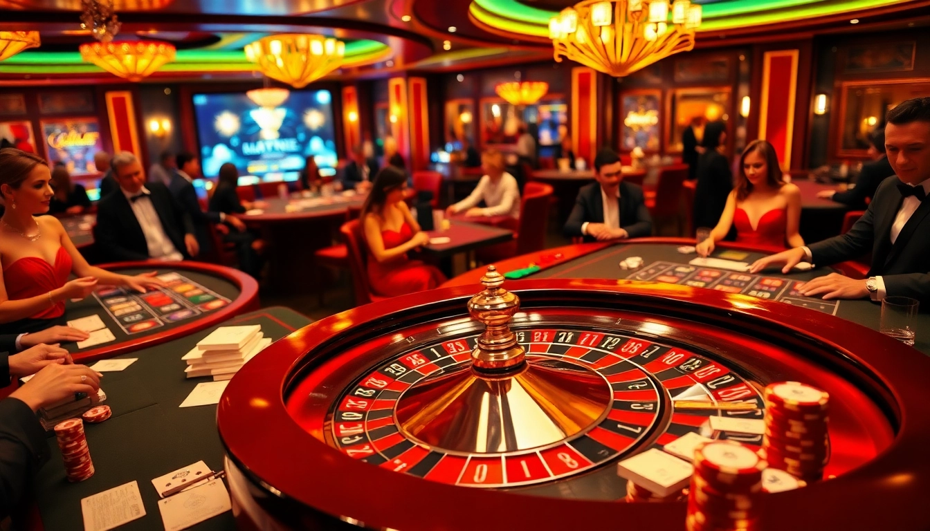 Players engaging in thrilling roulette action at https://bj66.at casino, showcasing vibrant gambling atmosphere.