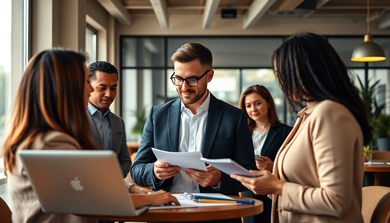 Headhunter Gastronomie berät Klienten in einem modernen Büro über die Rekrutierung von Fachkräften.