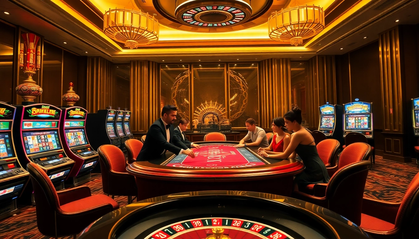 Players engaging in a thrilling poker game at a casino table showcasing tg 88 themes and vibrant ambiance.