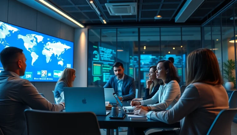 Fast and secure internet solutions from 快连官网 showcased in a modern office setting.