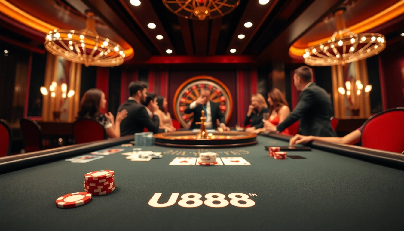 Experience thrilling gameplay at U888 casino with enticing poker games and vibrant gaming tables.
