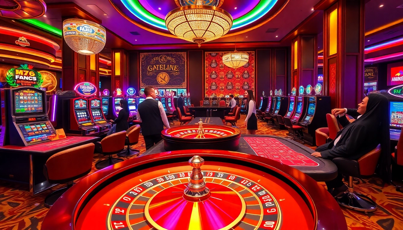 Experience the thrill of MV66 com with players enjoying live casino games and slot machines.