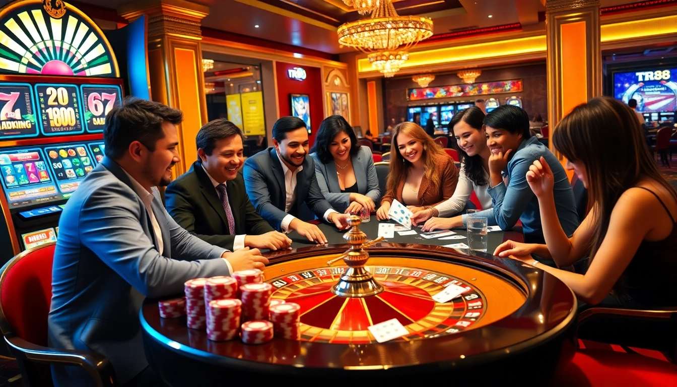 Experience the excitement of gambling with tr88 strategies at a vibrant casino table.
