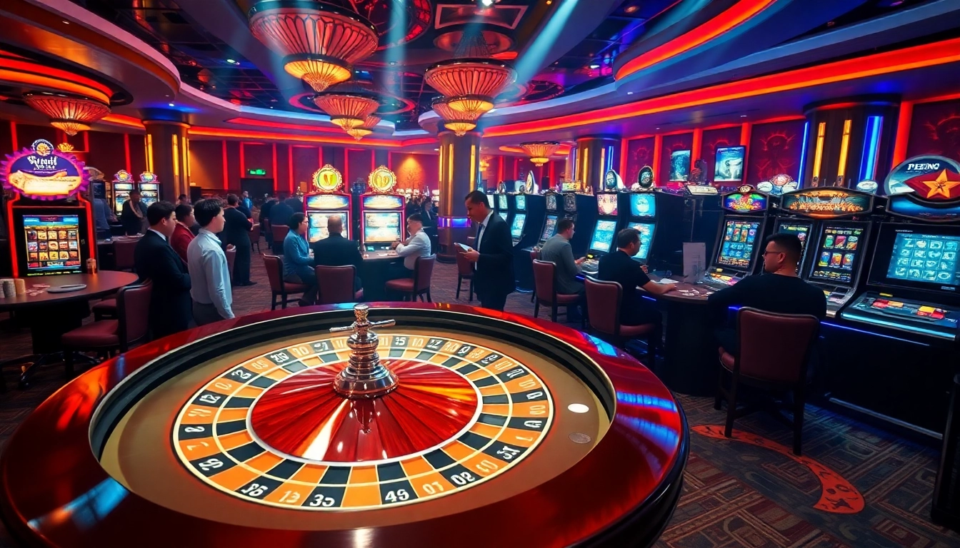 Experience the thrill of tt88 com at a luxurious casino with vibrant tables and eager players.