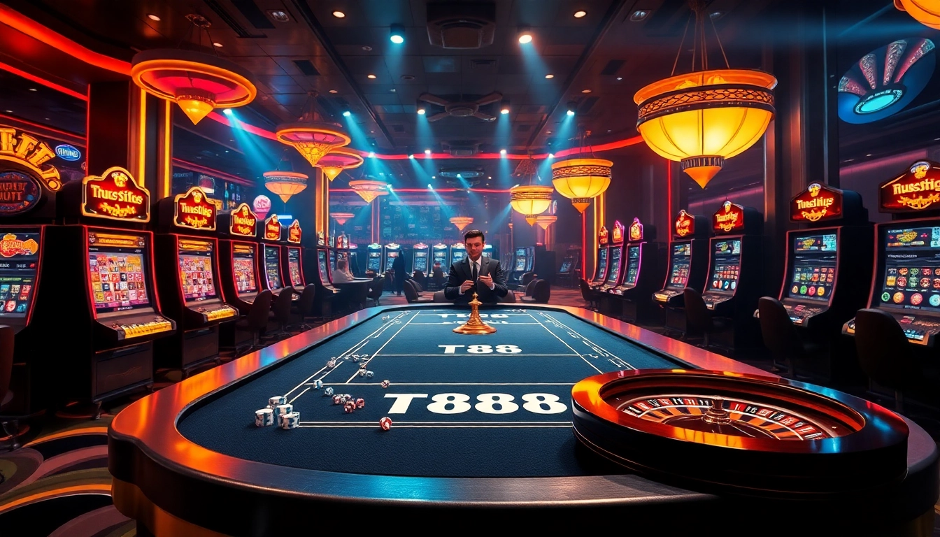 Players engaging in high-stakes gaming at the TT88 casino table, showcasing excitement and luxury.