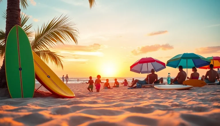 Urlaub Tipps für entspannte Familienferien am Strand mit Kindern und Sonnenuntergang.