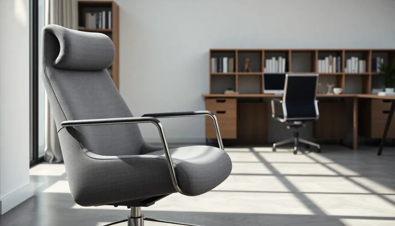 Refurbished Vitra Stuhl in modernem Büroambiente, das die Ergonomie und Eleganz von hochwertigem Design präsentiert.