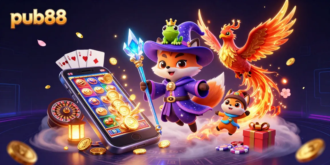 Experience thrilling gameplay at pub88 with magical characters and vibrant casino elements.