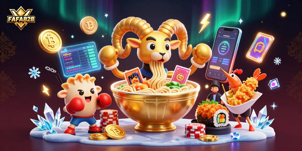 Engage in gaming fun with FAFA828's vibrant illustration showcasing a unique gambling scene.